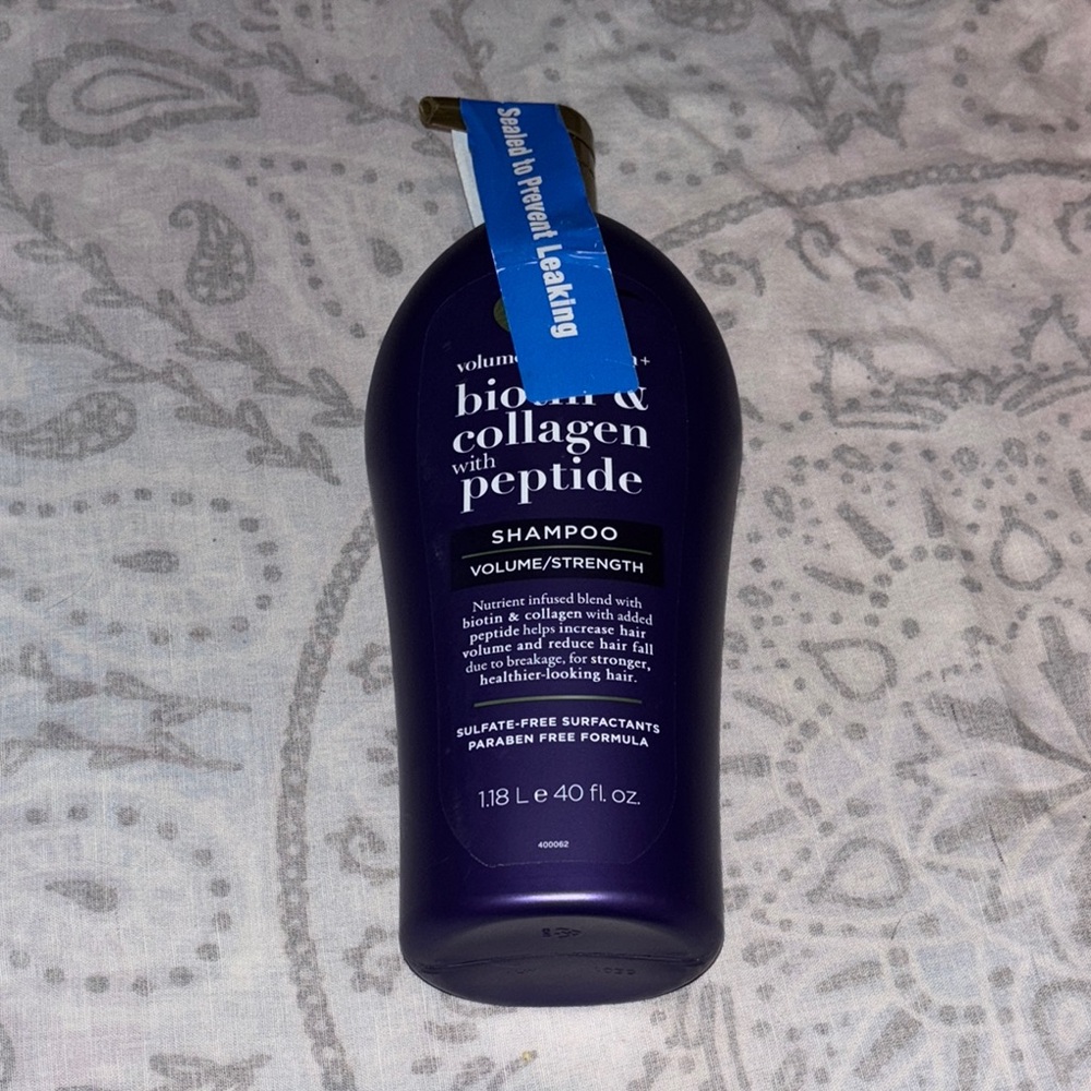 NEW OGX Volume & Strength + Biotin & Collagen Shampoo, 40 fl. oz.
